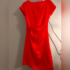 St Martin's Red Satin Dress NWOT